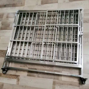 Hot Sale <strong>Mobile</strong> Metal <strong>Kennel</strong> Mesh Folding Stainless Steel Pet <strong>Dog</strong> Animal Cage - Product Image 3