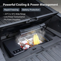 Accessoires intérieurs Cybertruck : Réfrigérateur de coffre 25L avec contrôle par application, glacière de rangement pour camion, réfrigérateur de camping extérieur