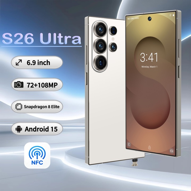 S26 Ultra Big Battery Phone 6.9. Screen 16GB+1TB Deca-Core 5G NFC Support | Android 15 Global Version