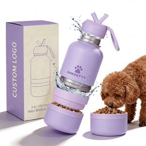 Best Selling Products 3 in 1 Type New Arrivals Outdoor Travel Walking Portable Pet <strong>Dog</strong> Water <strong>Bottle</strong> for <strong>Drinks</strong> Food - Product Image 1