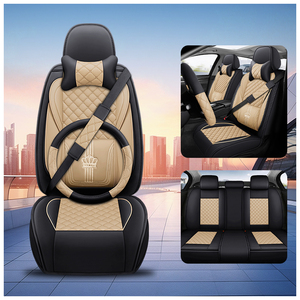 Coprisedile Auto Universale Royal Armor, Rivestimento Completo in Pelle NAPPA PVC di Lusso, Stile Business per Tutte le Stagioni - Product Image 1