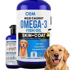 Aceite de Pescado EPA DHA Omega 3 Líquido de Rápida Absorción para Perros y Cerdos, Tratamientos Totalmente Naturales para la Piel, el Pelaje y el Sistema Inmunitario, Suplemento para el Cuidado de la Salud - Product Image 1