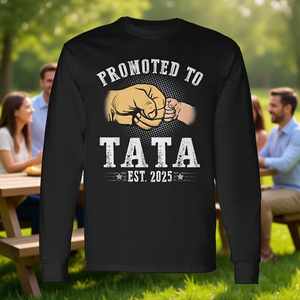 Camiseta de Manga Larga Promocionada Tata Est 2025, Regalo para el Día del Padre, Camiseta para el Primer Día de Papá - Product Image 3