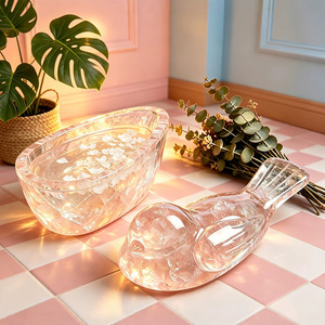 Molde de silicona INTODIY creativo <span class=keywords><strong>para</strong></span> bañera, adorno de <span class=keywords><strong>resina</strong></span> en miniatura, escena de tazón de coco, árbol, pájaro y bañera, combinación de <span class=keywords><strong>moldes</strong></span>. - Product Image 2