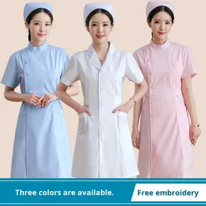 <span class=keywords><strong>Uniforme</strong></span> d'infirmière <span class=keywords><strong>pour</strong></span> femmes, manches longues, manches courtes, rose, bleu, col montant, col <span class=keywords><strong>de</strong></span> poupée, automne, hiver, <span class=keywords><strong>travail</strong></span> à l'hôpital - Product Image 2