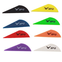 STARCN Archery Plumes de flèche paraboliques en caoutchouc de 2 pouces, 8 couleurs disponibles, Plumes durables pour tir à l'arc à poulies ou à poulies classiques