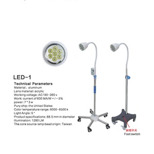 Sàn đứng kiểm tra đèn LED phẫu thuật Nha khoa Ánh sáng di động dẫn kiểm tra ánh sáng - Product Image 4