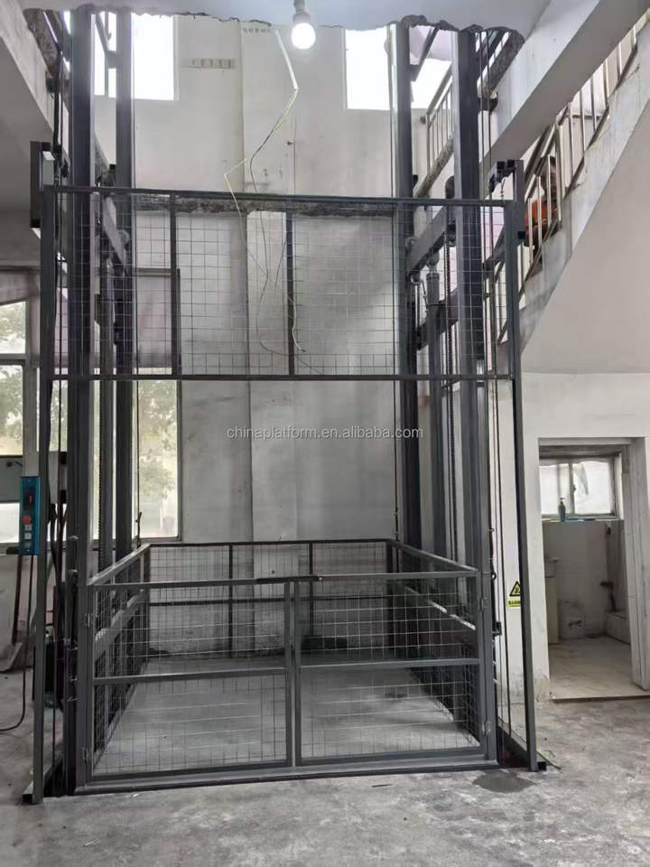 Guide Rail Cargo Lift for Factory Raw Material Vertical Transport and ...