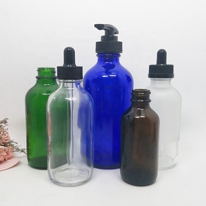 Bouteilles en verre rondes Boston dépolies ambrées à prix d'usine, flacons Boston transparents avec <span class=keywords><strong>pompe</strong></span> à lotion, fabriqués en Chine - Product Image 5