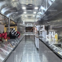Camion de restauration mobile multifonctionnel en acier inoxydable personnalisable pour l'extérieur, chariot à glaces, chariot à hot-dogs, chariot à pâtisserie, chariot à café, remorque alimentaire