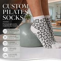 Chaussettes de Pilates personnalisées pour femmes avec grip antidérapant pour le yoga, la barre et le studio – Coton premium respirant et séchage rapide