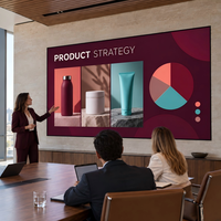 Mur vidéo LED intérieur COB P1.53 4K à petit pas de pixel, écran d'affichage LED à service frontal pour salle de réunion d'entreprise