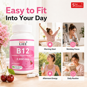 Capsules de Vitamine B12 Haute Puissance Shecome pour Hommes et Femmes – Renforce l'Immunité et Soutient la Santé Mentale - Product Image 4