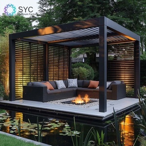 Waterproof Electric Louvered <strong>Pergola</strong> Roof Factory Gazebo Garden Bioclimatic Eco-Friendly Nature Outdoor Aluminium <strong>Pergola</strong> - Product Image 5