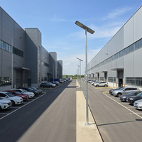 Lampadaire Solaire Intégré Tout-en-un Haute Luminosité LED Étanche avec Capteur Radar et Batterie LiFePO4 pour Route, Jardin, Ferme, Parking