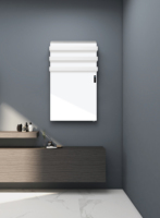 Radiateur infrarouge électrique pour salle de bain, porte-serviettes chauffants en verre avec thermostats intelligents