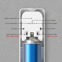 Tout nouveau diffuseur d'air automatique mural écologique en ABS à deux pièces avec écran LCD 300ML, contrôle par capteur, pour salle de bain et cuisine