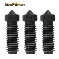Accessoires d'imprimante 3D Kobra d'occasion - 3 buses 0,4/0,6/0,8/1,75 mm en acier trempé, kit d'extrusion Hotend, pièces de rechange noires 5g