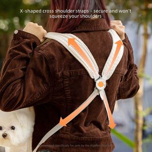 Sac de transport pour animaux de compagnie en forme d'ours, doux, toutes saisons, à porter en bandoulière ou sur la poitrine, pour chats et chiens, sac à dos d'extérieur pour chien avec couche d'air matelassée carrée - Product Image 3