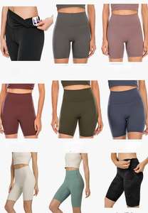 Short d'entraînement d'été en nylon doux à taille haute, coupe ample, style décontracté pour la course et l'athlétisme Shorts pour femmes - Product Image 2