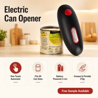 Ouvre-boîte automatique en gros, lot de 48 pièces, carton OEM, ouvre-bocal électrique à une touche, alimenté par piles, gadget de cuisine, conteneur 20GP, CE ROHS