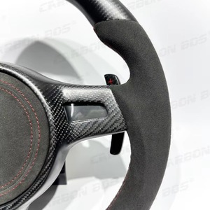 Volante Deportivo de 375 mm con 3 Radios, en Fibra de Carbono Mate y Alcántara, para Porsche Panamera, Cayenne, Macan, 718, 911, 918, 997, 991, Boxster, Cayman - Product Image 2