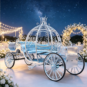 Siège Confortable et Élégant en Forme de Grande Citrouille pour Carrosse à Chevaux, Idéal pour Séances Photo de Mariage et Activités Thématiques - Product Image 1