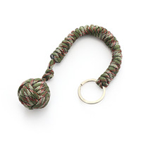 Cordon de survie tactique de camping 550 Paracord Monkey Fist avec boule en acier