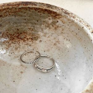 Silver Ruitai S925 Sterling Silver Plain Band Thin <b>Ring</b> Minimalist <b>Open</b> Design Unisex Fashion Jewelry Gift - Product Image 2