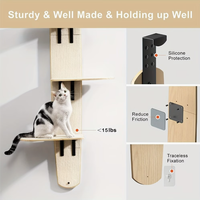 Arbre à chat suspendu à la porte à 4 niveaux, arbre à chat sur porte avec marches entièrement recouvertes de tapis, mobilier de repos et de grattage pour chats d'intérieur