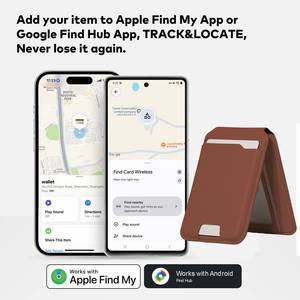 Porte-cartes Google Android, localisateur de <span class=keywords><strong>valise</strong></span>, traceur <span class=keywords><strong>AirTag</strong></span>, portefeuille-carte, localisateur sans fil rechargeable MFI pour <span class=keywords><strong>AirTag</strong></span> - Product Image 2