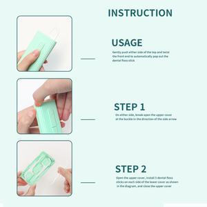 Dispensador de Hilo Dental Portátil Mejorado - Organizador de Hilo Dental Automático Reutilizable con Deslizador, Caja de Almacenamiento Portátil para Hilo Dental Mini C - Product Image 3
