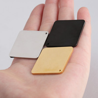Etiquetas cuadradas personalizadas de acero inoxidable, etiquetas qr, código de Mascota, 4 colores
