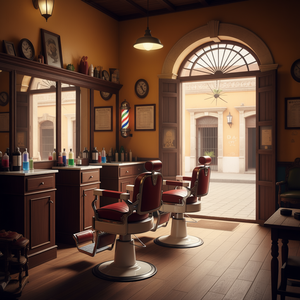 T-shirt à manches longues avec drapeau mexicain pour hommes, chemise de barbier - Product Image 3