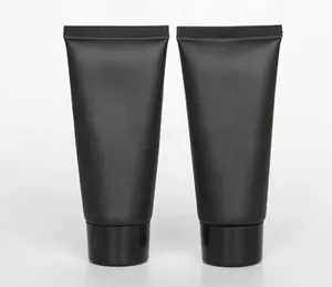 Tube à presser en plastique pour Lotion cosmétique, pommade d'usine PE chine 30ml 1oz 50ml 80ml 100ml 120ml emballage vide noir mat