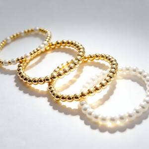 Juego de 4 Pulseras de Perlas CCB con Estilo Encantador, Oferta Especial de Verano, Perlas Redondas, Joyería Moderna, Elegante y Diaria - Product Image 5