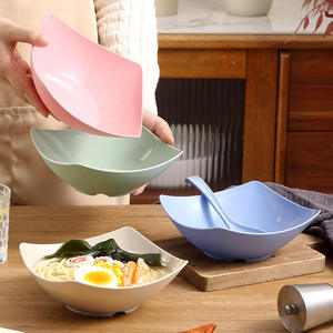 Tazón Cuadrado de Plástico para Sopa MU, Plato para Cena, Plato para Ensalada, Plato para Comida Occidental, Tazón para Fideos Fritos - Product Image 6