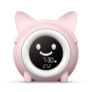 Luz Nocturna Inteligente para Dormitorio, Reproductor de Música con Sonidos Naturales, Reloj <span class=keywords><strong>Despertador</strong></span> para Niños, Entrenamiento para Dormir y Despertar - Product Image 1