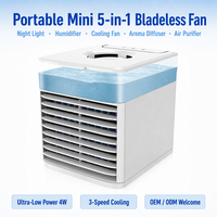 Pendingin Udara Mini Portabel 5-in-1 Tanpa Bilah dengan Kipas Bertenaga USB untuk Penggunaan Luar Ruangan