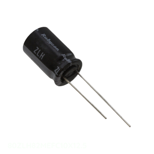 Condensador Original 80ZLH82MEFC10X12.5 de Aluminio con Orificio Pasante, 82uF 20% 80V, Tipo Radial TH, 82 uF - Product Image 1
