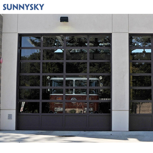 Sunnysky hiện đại tự động khu dân cư cắt cửa nhà để xe hợp kim nhôm tuôn ra cổng với bề mặt hoàn thiện cho biệt thự - Product Image 4