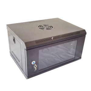 19 inch network data cabinet wall mounted 6U cctv rack cabinet server rack shelf with glass door