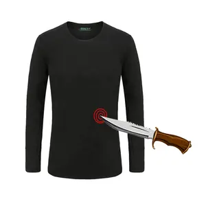 Sturdyarmor Wholesale Men Long Sleeve T Shirt Hoody Cut Resistant Stab Knife Proof Clothing For Body Protection