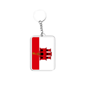 Porte-clés et pendentifs en acrylique Porte-clés légers Drapeaux de <span class=keywords><strong>Gibraltar</strong></span> Accessoires de divers pays pour les fans - Product Image 1