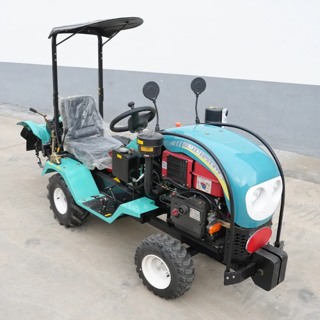 Hot Selling Water-Cooled Mini Tractor Garden Compact 15HP 18HP Tractors Hydraulic Water-Cooled Tractor With Rotary Tiller