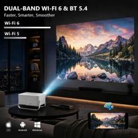 Nouveau projecteur intelligent MG60 Pro 1080P Full HD 350 ANSI Lumens 2G 16G Android 14 WiFi Home Cinéma avec télécommande vocale