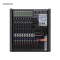 Amplificateur-mixeur professionnel TFB 1000W*2CH avec grande puissance, 12/16 canaux, Bluetooth/3 AUX/Doubles effets DSP 24+8/4 Stéréo/4 Groupes