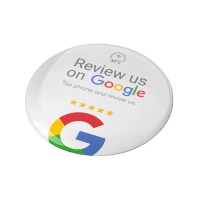 Autocollant NFC carré pour avis Google – Étiquette de révision à tapoter pour affichage sur la réception des bureaux immobiliers