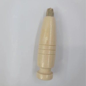 Wood Handle Brass Tip Awl For <b>Leather</b> Craft Diy Punch <b>Tool</b> With Replaceable Needle - Product Image 2