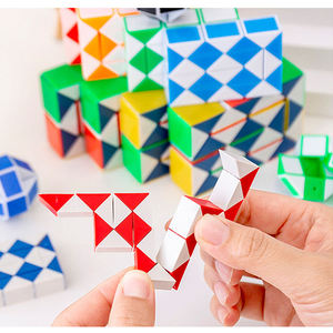 Jeu de puzzle éducatif pour enfants, 24 sections, règles de jeu, jouet anti-stress pour adultes, décompression pour le bureau et les voyages, cube serpent magique - Product Image 2